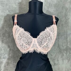 Victoria's Secret Dream Angels push up without padding 36DDD pink lace Bra bows